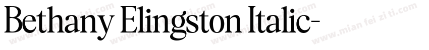 Bethany Elingston Italic字体转换